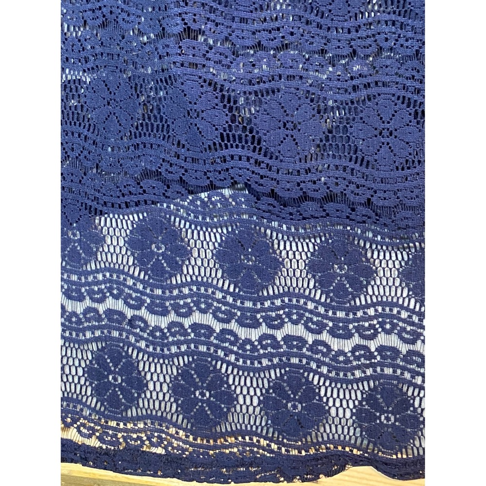Profile by Gottex Women Navy Blue Lace High Low Swim Cover Up Tank Top XL NWT - Picture 9 of 11